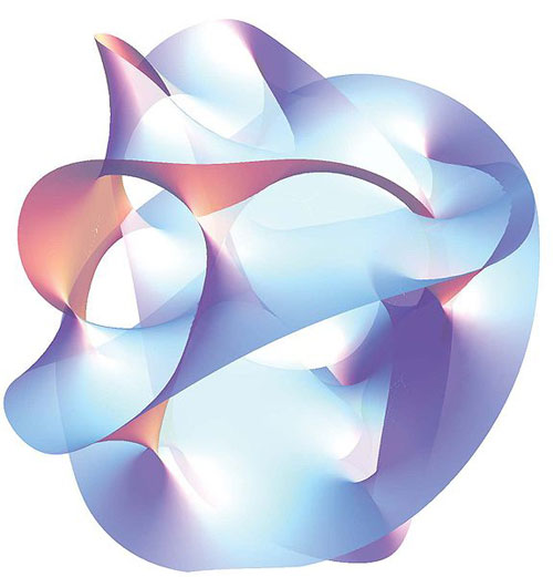 Rendering of a Calabi-Yau manifold.